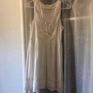 White linen dress
